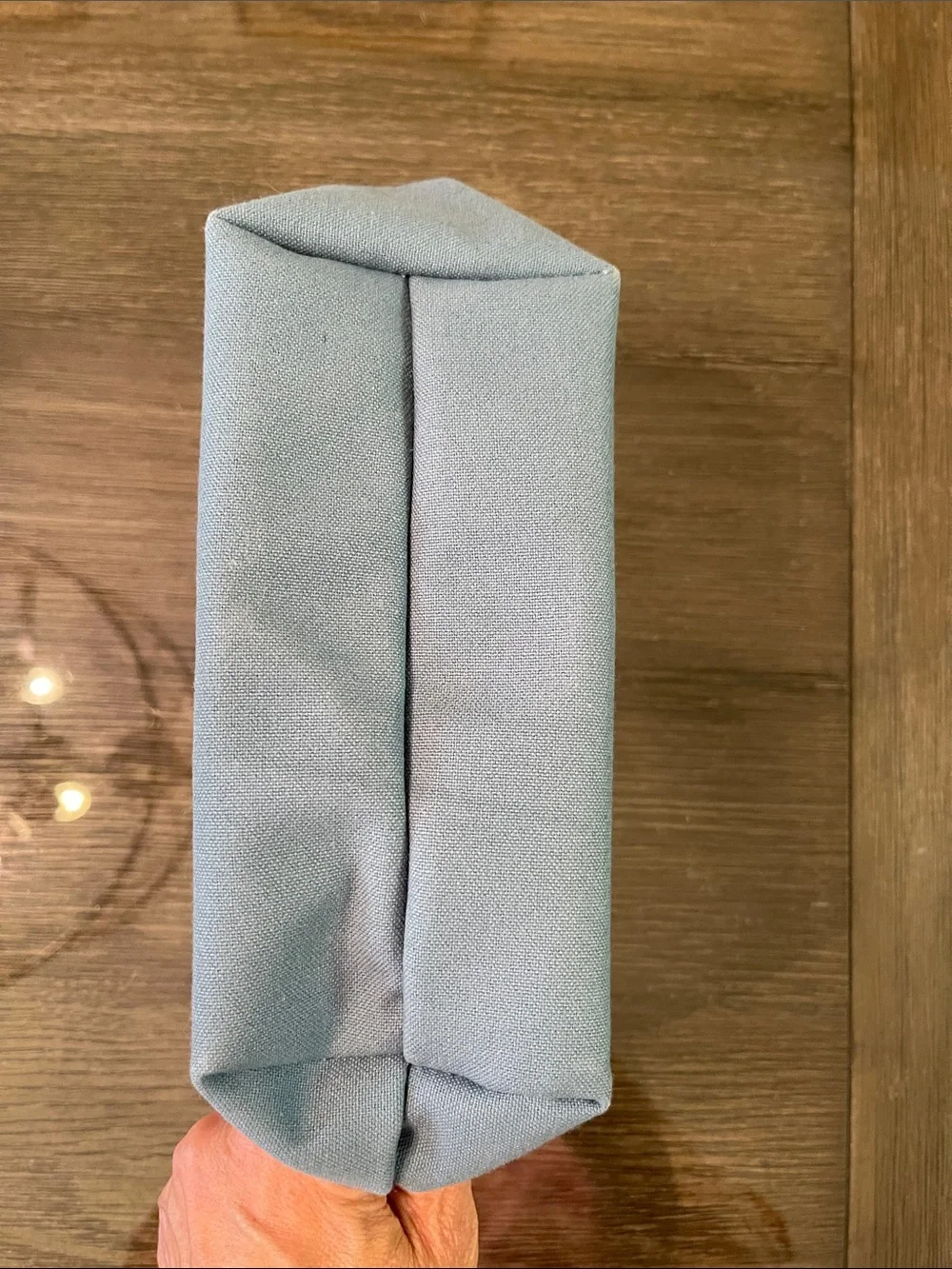 L. L. Bean Boat and Tote Zip Pouch, Blue & Canvas Monogrammed